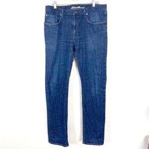 Eddie Bauer Men's Blue Denim Straight Jeans Size 38x36
